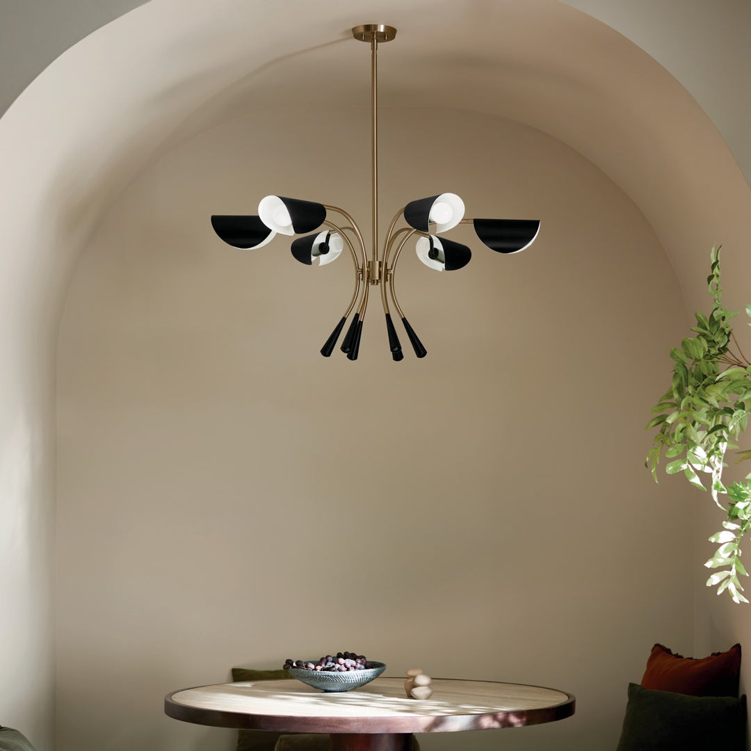 Kichler Canada - 52559CPZBK - Six Light Chandelier - Arcus - Champagne Bronze