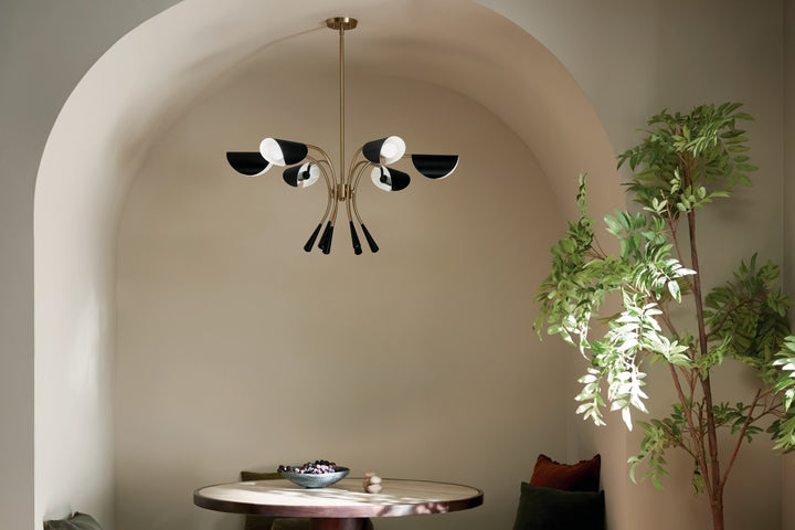 Kichler Canada - 52559CPZBK - Six Light Chandelier - Arcus - Champagne Bronze