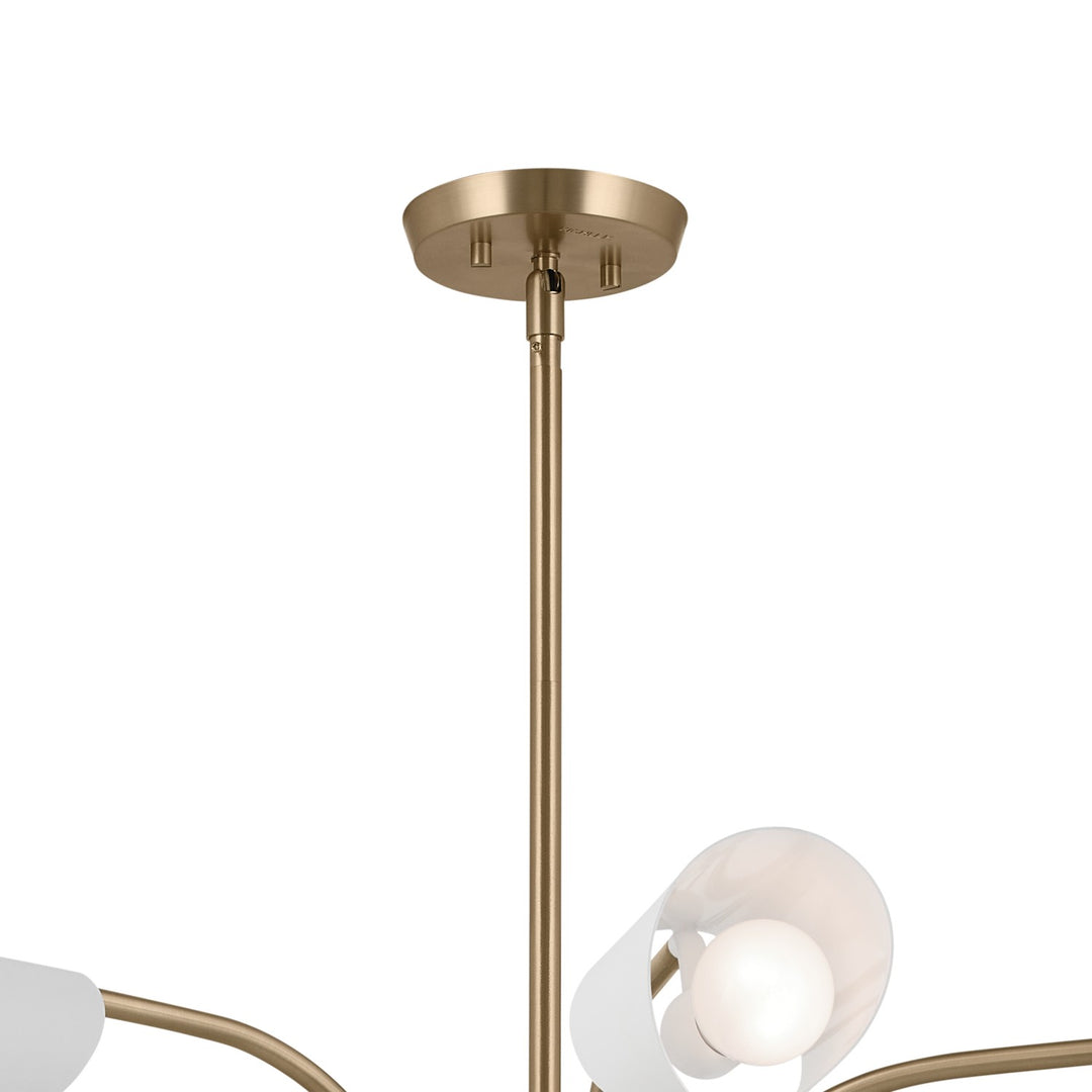 Kichler Canada - 52559CPZWH - Six Light Chandelier - Arcus - Champagne Bronze