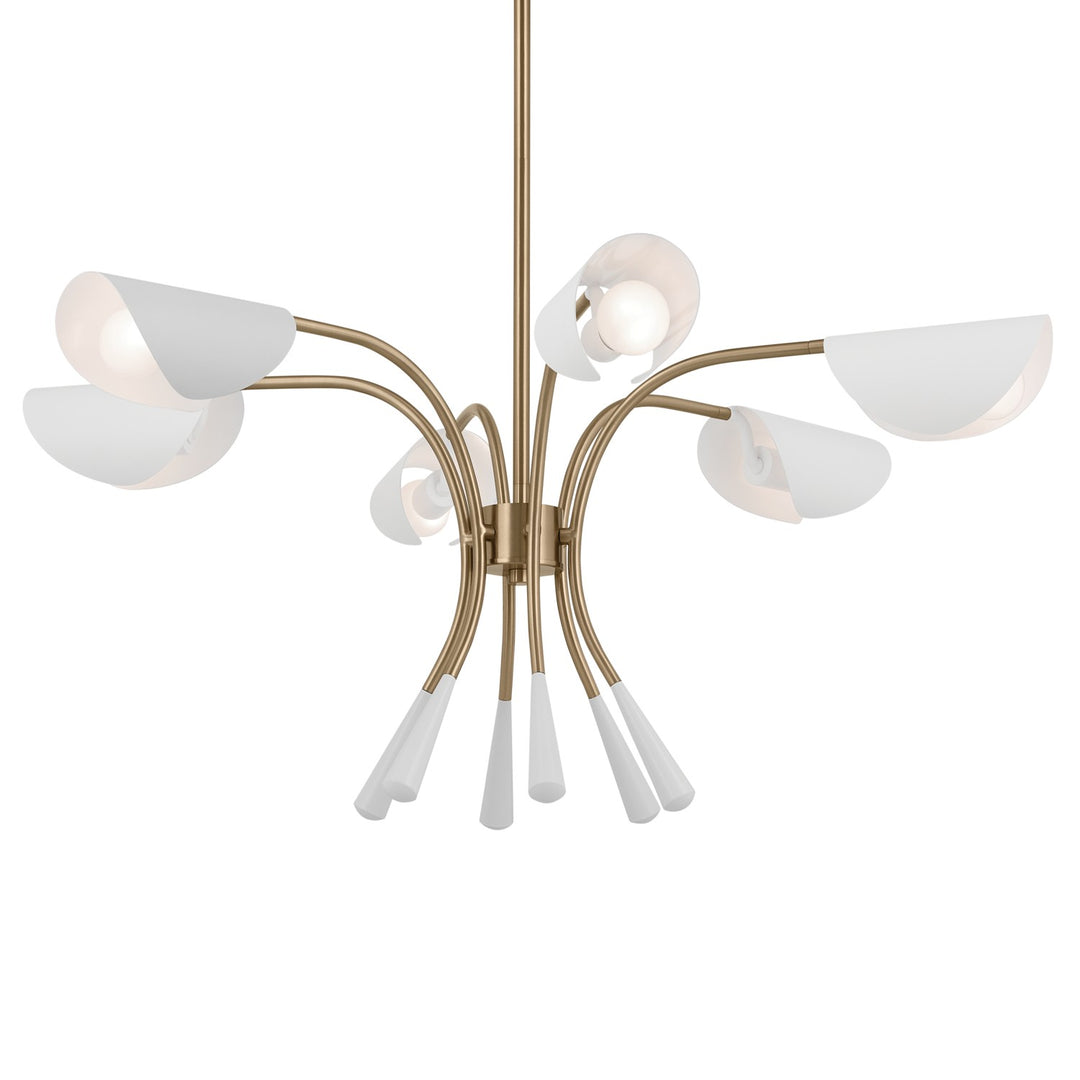 Kichler Canada - 52559CPZWH - Six Light Chandelier - Arcus - Champagne Bronze