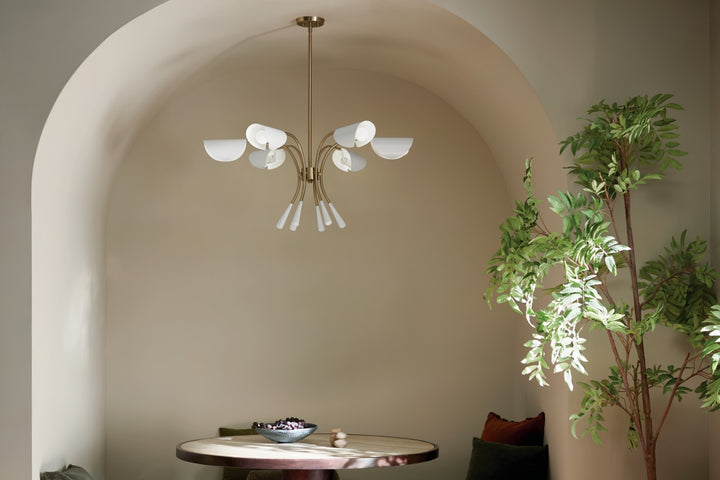 Kichler Canada - 52559CPZWH - Six Light Chandelier - Arcus - Champagne Bronze