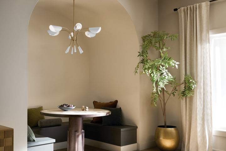 Kichler Canada - 52559CPZWH - Six Light Chandelier - Arcus - Champagne Bronze