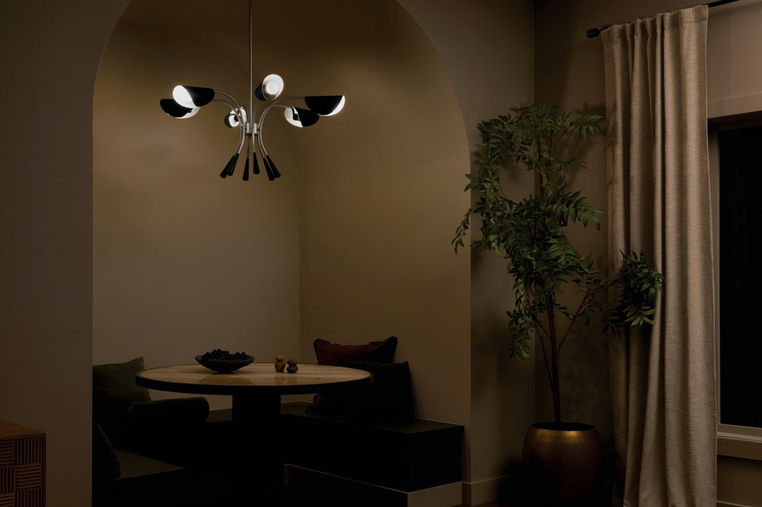 Kichler Canada - 52559SN - Six Light Chandelier - Arcus - Satin Nickel