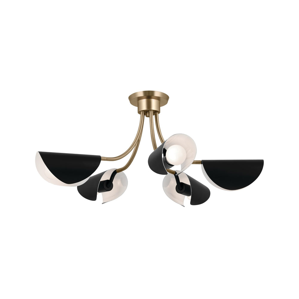 Kichler Canada - 52558CPZBK - Five Light Chandelier/Semi Flush - Arcus - Champagne Bronze