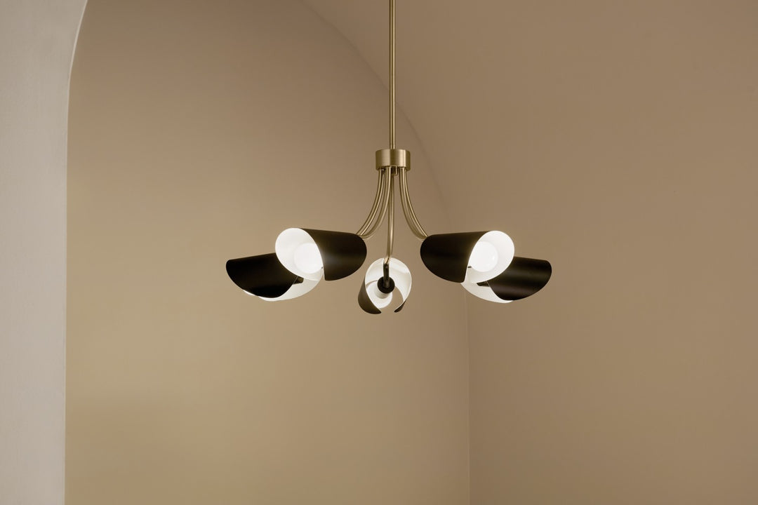 Kichler Canada - 52558CPZBK - Five Light Chandelier/Semi Flush - Arcus - Champagne Bronze