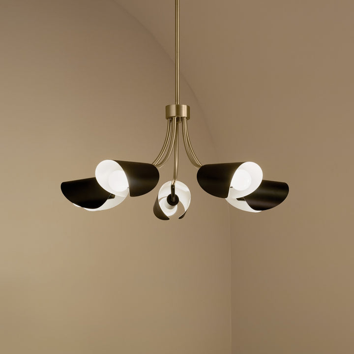 Kichler Canada - 52558CPZBK - Five Light Chandelier/Semi Flush - Arcus - Champagne Bronze