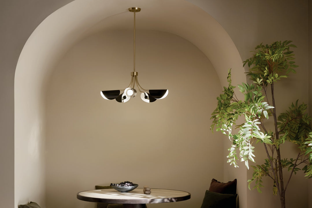 Kichler Canada - 52558CPZBK - Five Light Chandelier/Semi Flush - Arcus - Champagne Bronze