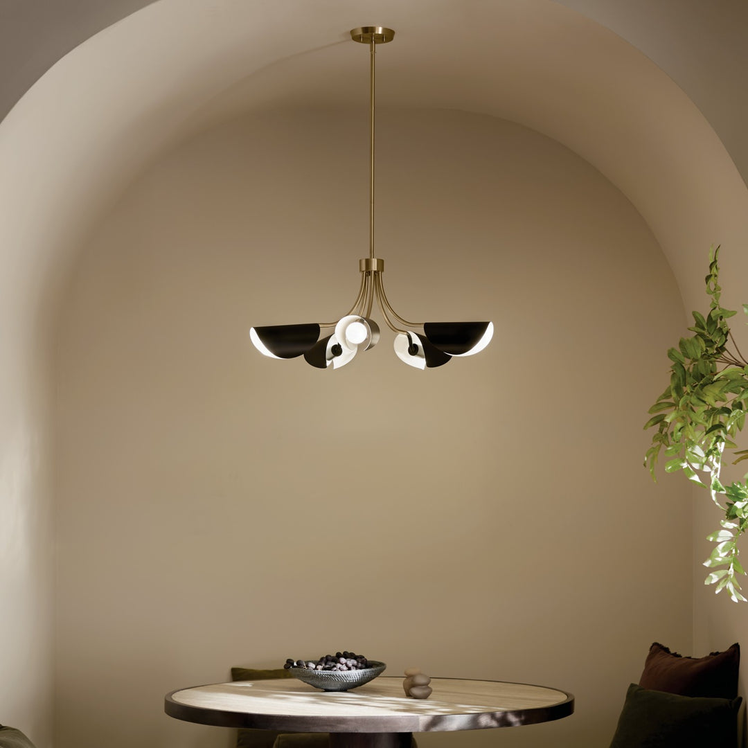 Kichler Canada - 52558CPZBK - Five Light Chandelier/Semi Flush - Arcus - Champagne Bronze
