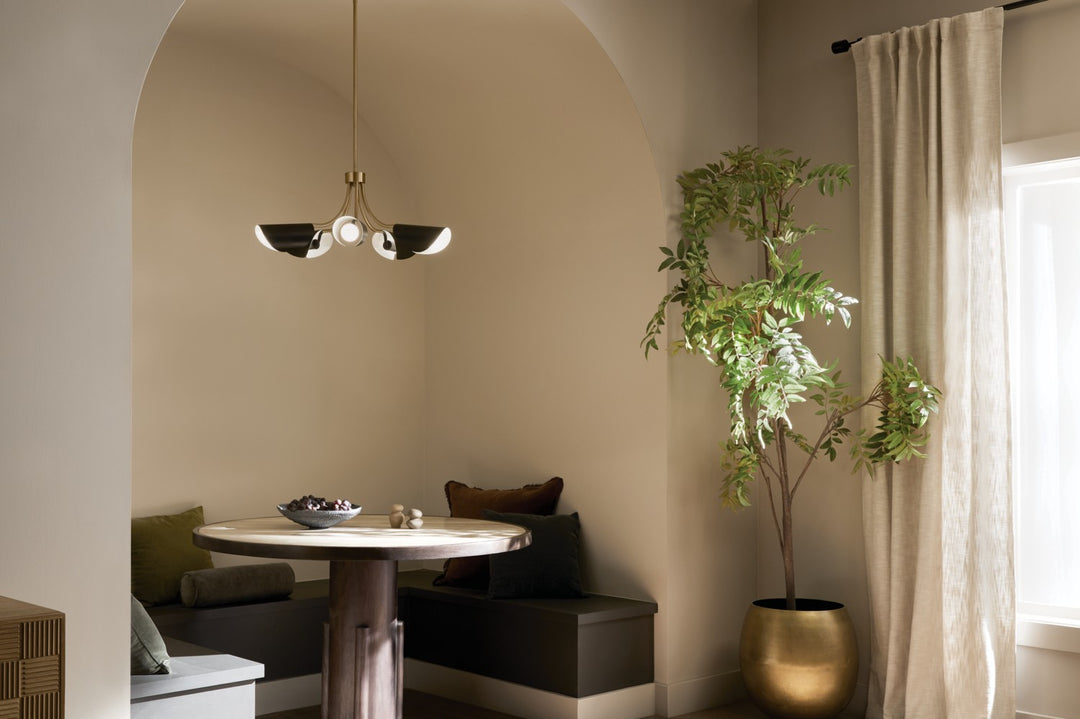 Kichler Canada - 52558CPZBK - Five Light Chandelier/Semi Flush - Arcus - Champagne Bronze