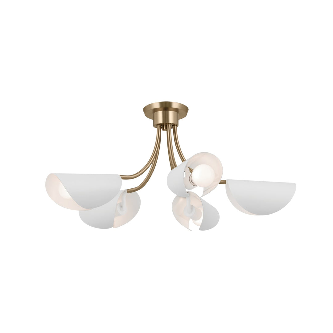 Kichler Canada - 52558CPZWH - Five Light Chandelier/Semi Flush - Arcus - Champagne Bronze
