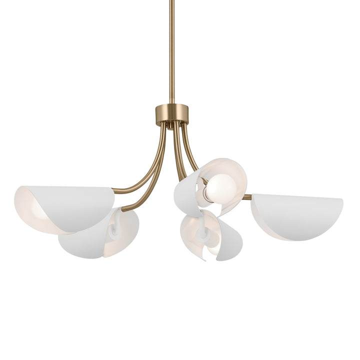Kichler Canada - 52558CPZWH - Five Light Chandelier/Semi Flush - Arcus - Champagne Bronze