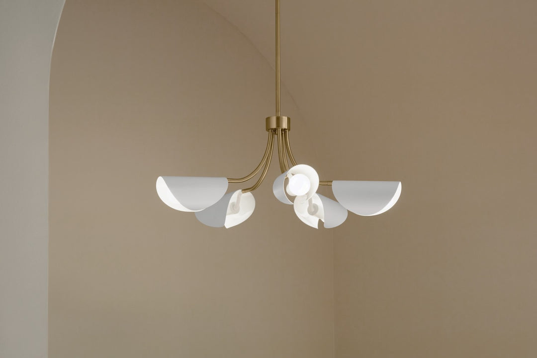 Kichler Canada - 52558CPZWH - Five Light Chandelier/Semi Flush - Arcus - Champagne Bronze