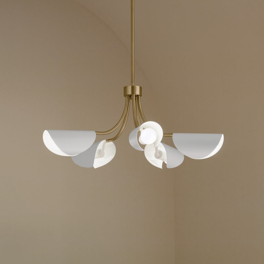 Kichler Canada - 52558CPZWH - Five Light Chandelier/Semi Flush - Arcus - Champagne Bronze