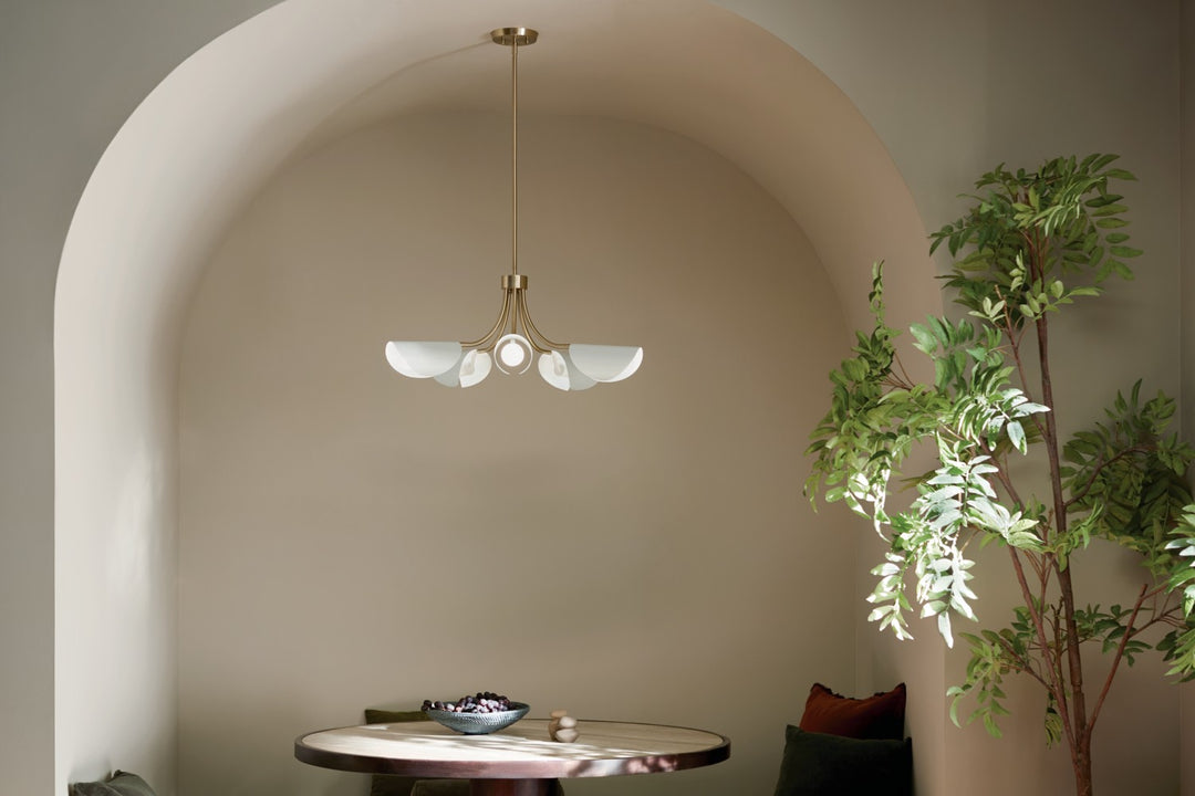 Kichler Canada - 52558CPZWH - Five Light Chandelier/Semi Flush - Arcus - Champagne Bronze