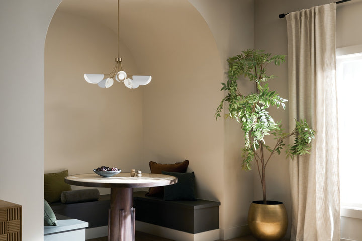 Kichler Canada - 52558CPZWH - Five Light Chandelier/Semi Flush - Arcus - Champagne Bronze