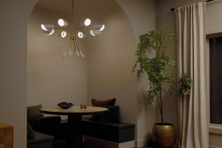Kichler Canada - 52560CPZWH - Eight Light Chandelier - Arcus - Champagne Bronze