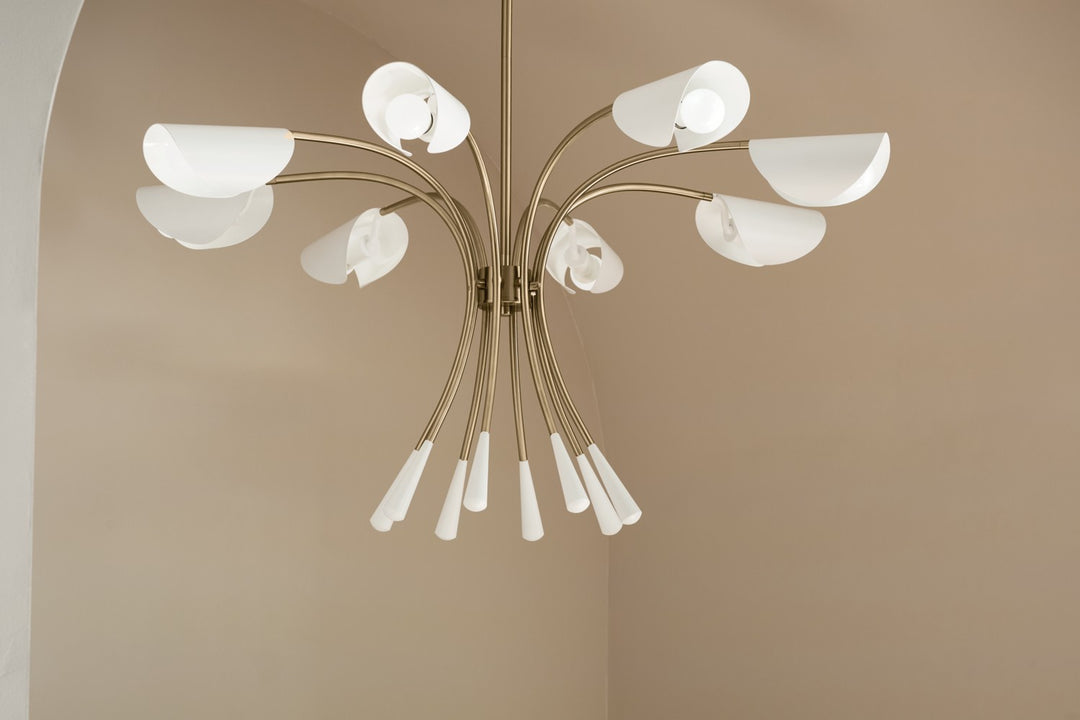 Kichler Canada - 52560CPZWH - Eight Light Chandelier - Arcus - Champagne Bronze