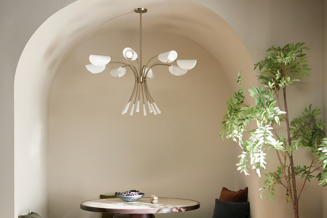 Kichler Canada - 52560CPZWH - Eight Light Chandelier - Arcus - Champagne Bronze