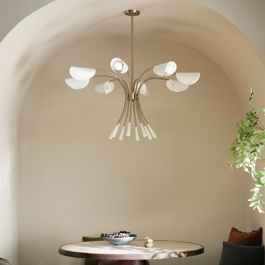 Kichler Canada - 52560CPZWH - Eight Light Chandelier - Arcus - Champagne Bronze