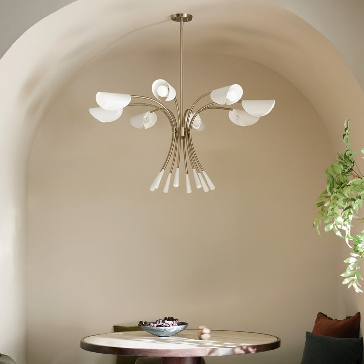 Kichler Canada - 52560CPZWH - Eight Light Chandelier - Arcus - Champagne Bronze