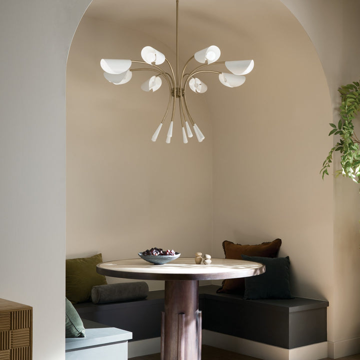 Kichler Canada - 52560CPZWH - Eight Light Chandelier - Arcus - Champagne Bronze