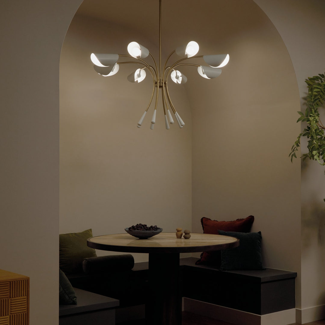 Kichler Canada - 52560CPZWH - Eight Light Chandelier - Arcus - Champagne Bronze