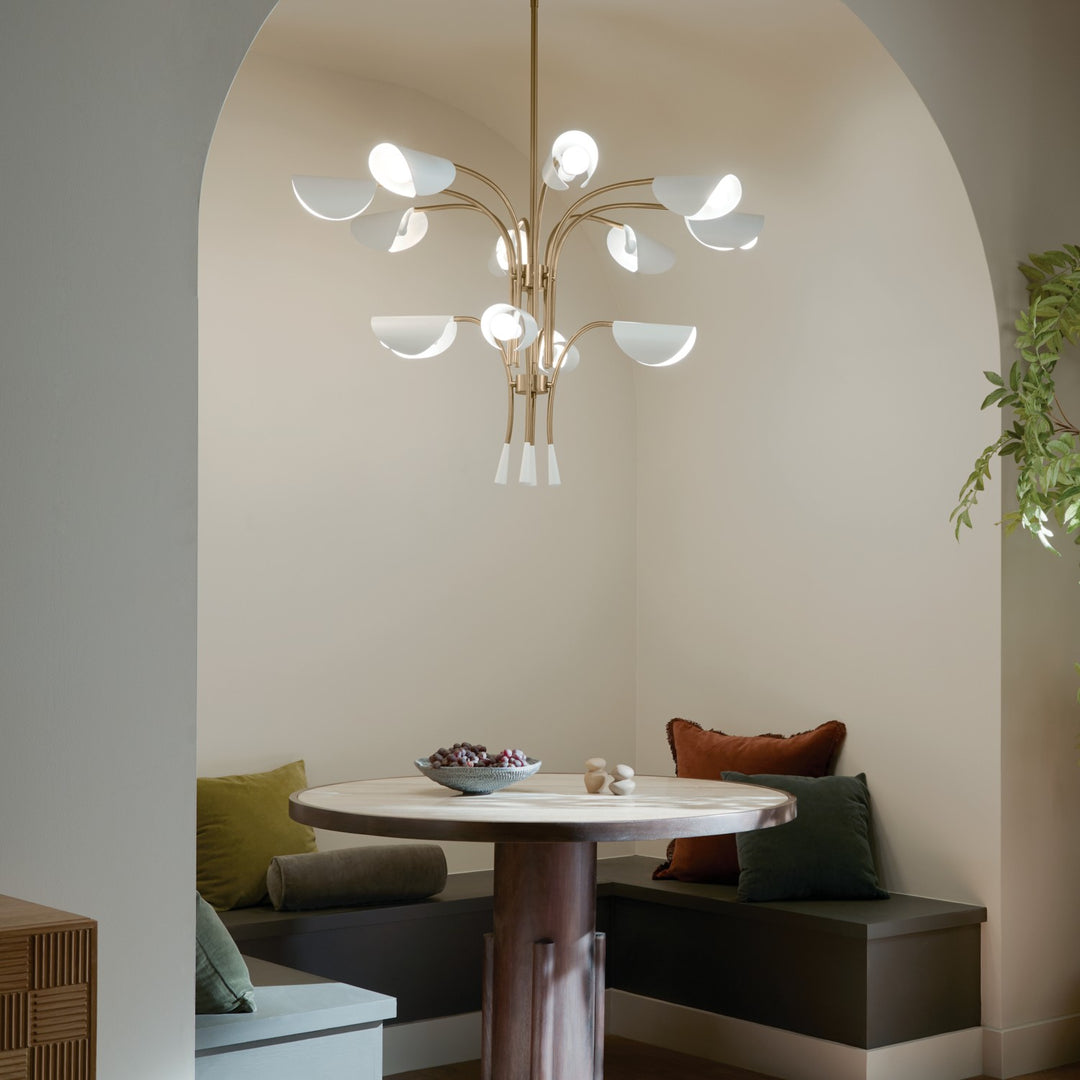 Kichler Canada - 52561CPZWH - 12 Light Chandelier - Arcus - Champagne Bronze