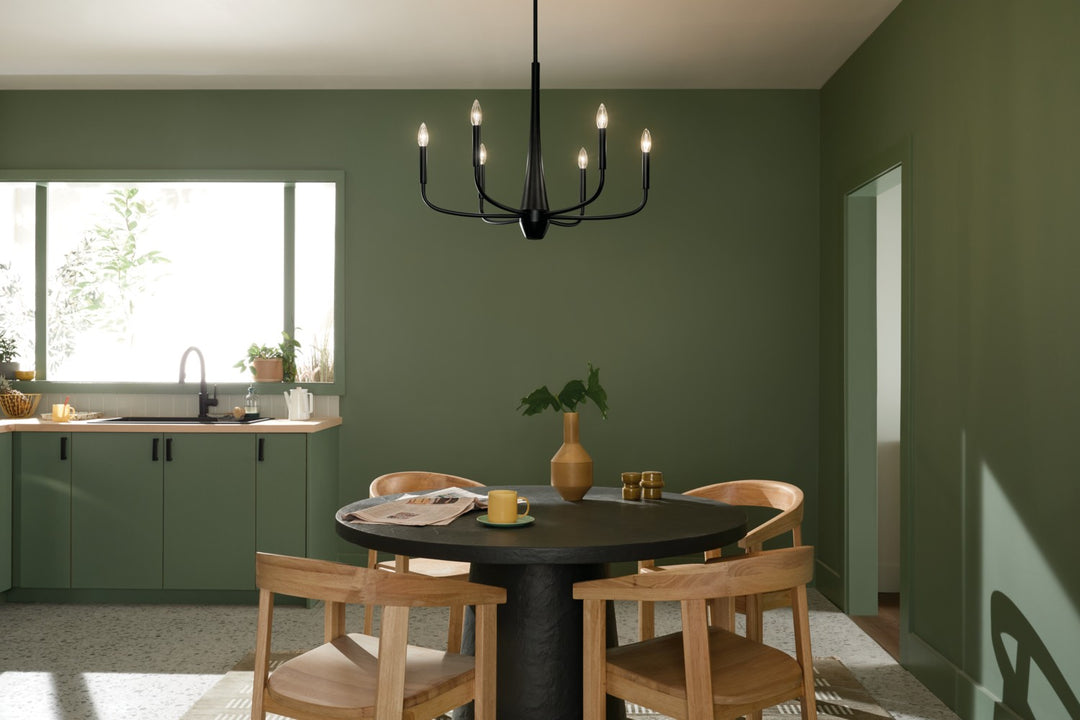 Kichler Canada - 52525BK - Six Light Chandelier - Deela - Black