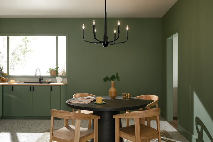 Kichler Canada - 52525BK - Six Light Chandelier - Deela - Black