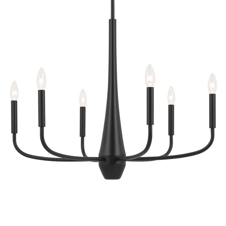 Kichler Canada - 52525BK - Six Light Chandelier - Deela - Black
