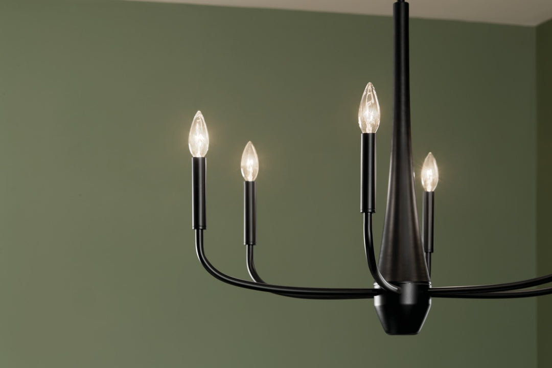 Kichler Canada - 52525BK - Six Light Chandelier - Deela - Black