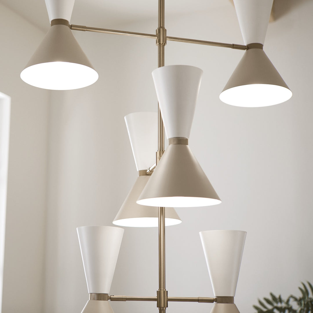 Kichler Canada - 52568CPZGRG - 12 Light Foyer Chandelier - Phix - Champagne Bronze