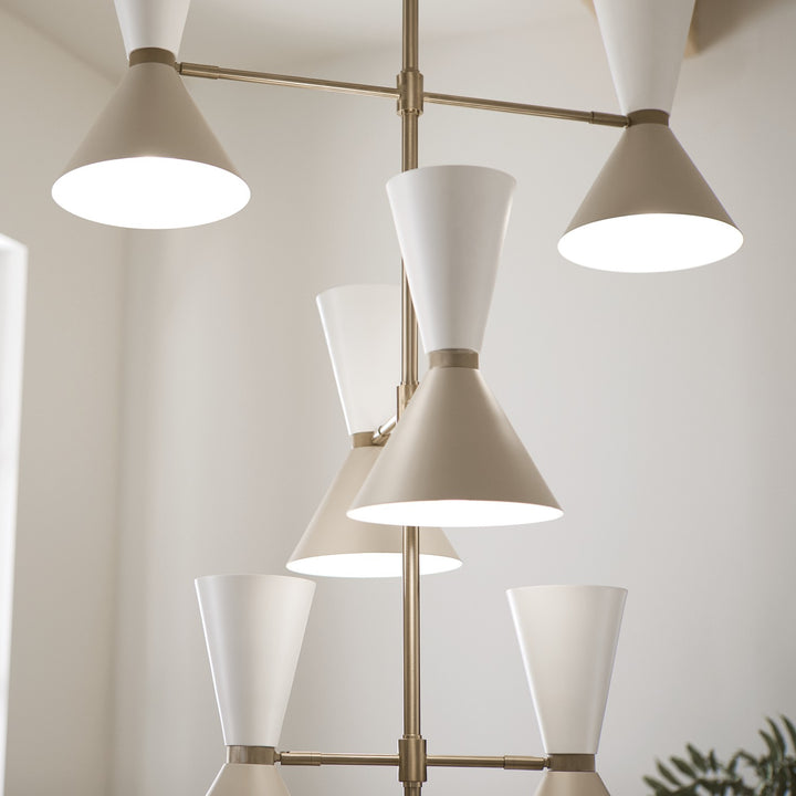 Kichler Canada - 52568CPZGRG - 12 Light Foyer Chandelier - Phix - Champagne Bronze