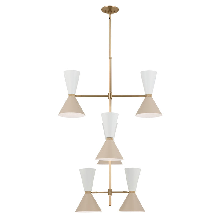 Kichler Canada - 52568CPZGRG - 12 Light Foyer Chandelier - Phix - Champagne Bronze