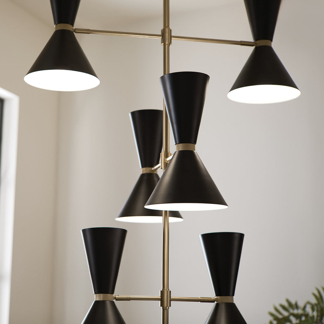 Kichler Canada - 52568CPZBK - 12 Light Foyer Chandelier - Phix - Champagne Bronze