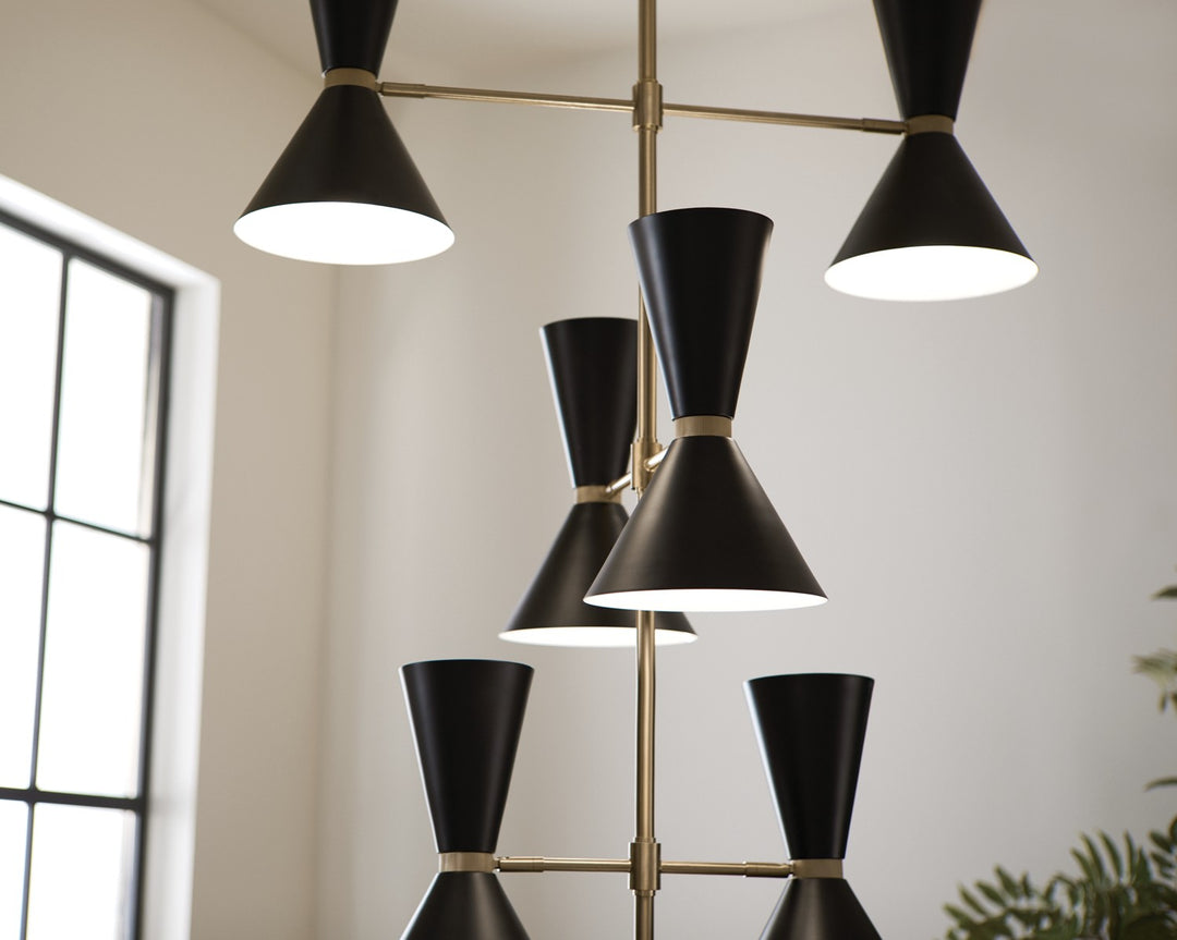 Kichler Canada - 52568CPZBK - 12 Light Foyer Chandelier - Phix - Champagne Bronze