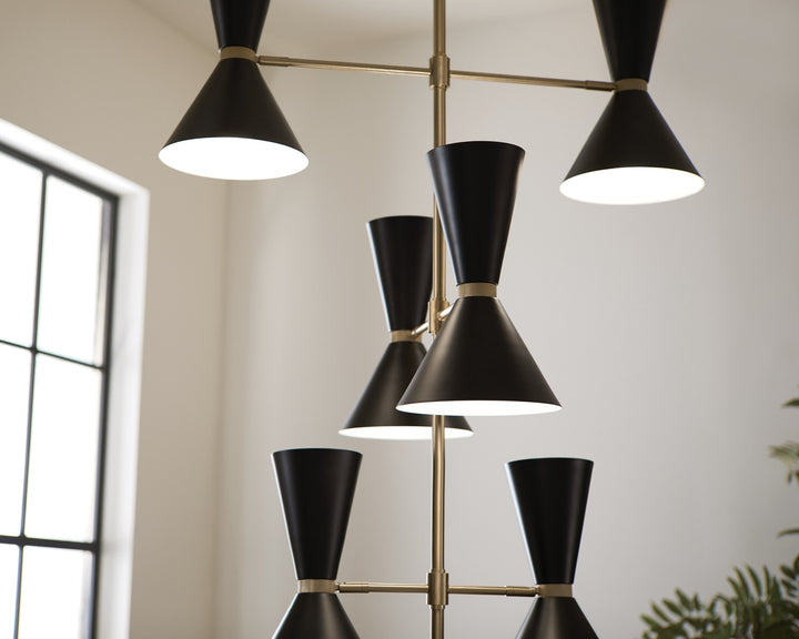 Kichler Canada - 52568CPZBK - 12 Light Foyer Chandelier - Phix - Champagne Bronze