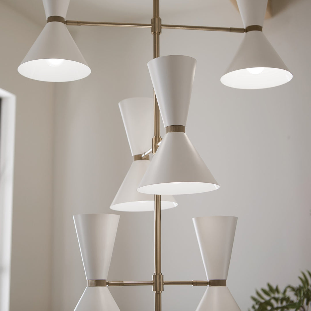 Kichler Canada - 52568CPZWH - 12 Light Foyer Chandelier - Phix - Champagne Bronze