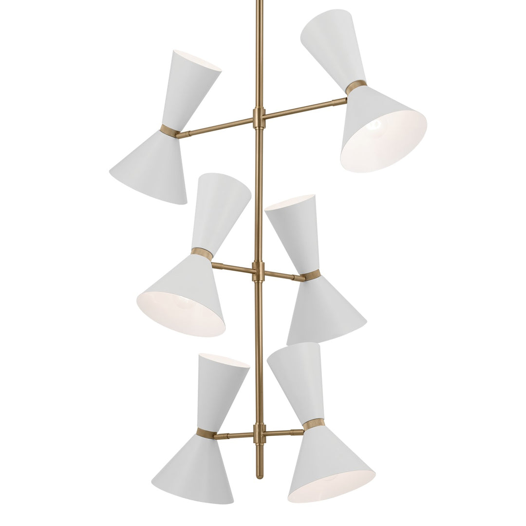 Kichler Canada - 52568CPZWH - 12 Light Foyer Chandelier - Phix - Champagne Bronze