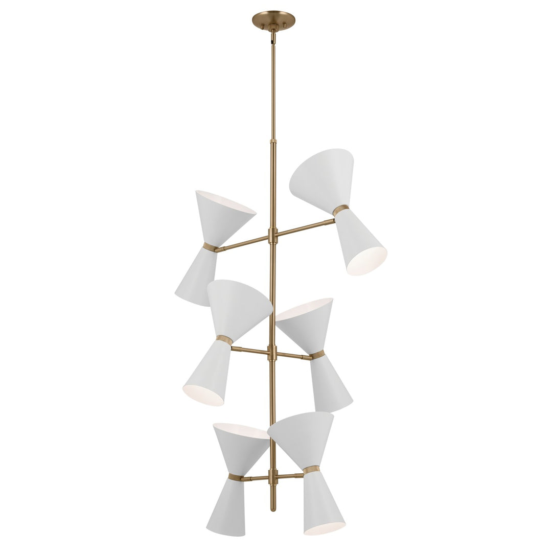 Kichler Canada - 52568CPZWH - 12 Light Foyer Chandelier - Phix - Champagne Bronze