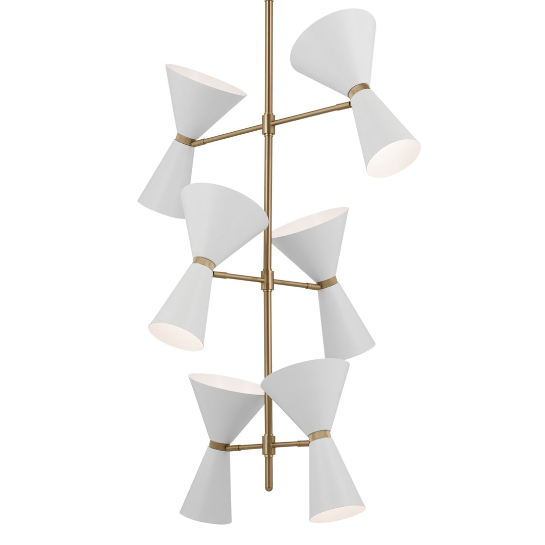 Kichler Canada - 52568CPZWH - 12 Light Foyer Chandelier - Phix - Champagne Bronze