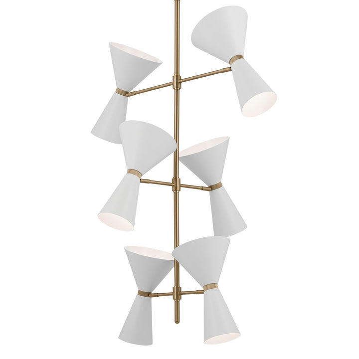 Kichler Canada - 52568CPZWH - 12 Light Foyer Chandelier - Phix - Champagne Bronze