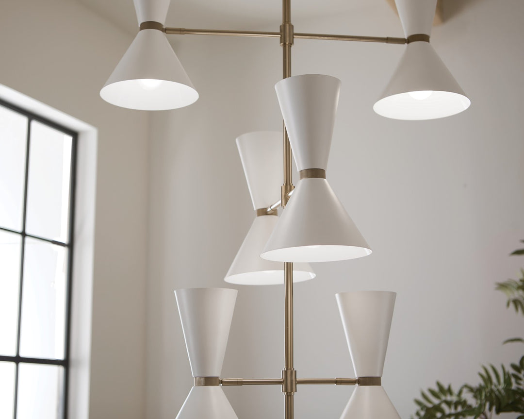 Kichler Canada - 52568CPZWH - 12 Light Foyer Chandelier - Phix - Champagne Bronze