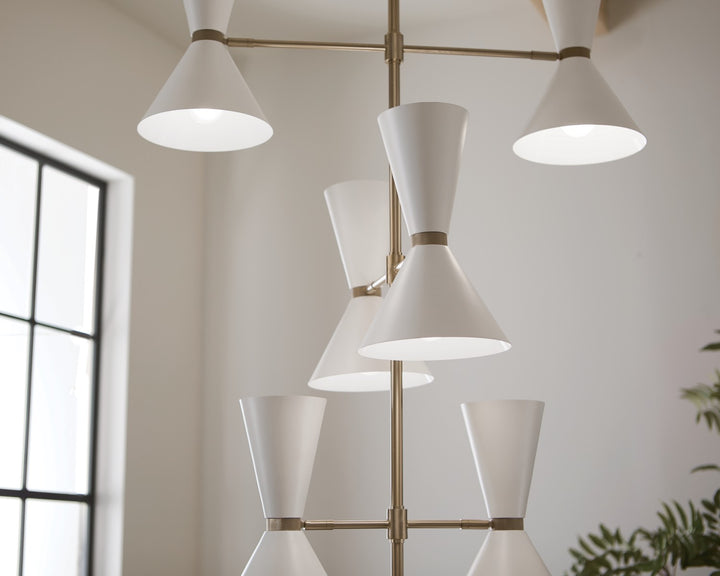 Kichler Canada - 52568CPZWH - 12 Light Foyer Chandelier - Phix - Champagne Bronze