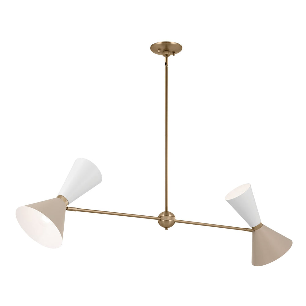 Kichler Canada - 52569CPZGRG - Four Light Linear Chandelier - Phix - Champagne Bronze