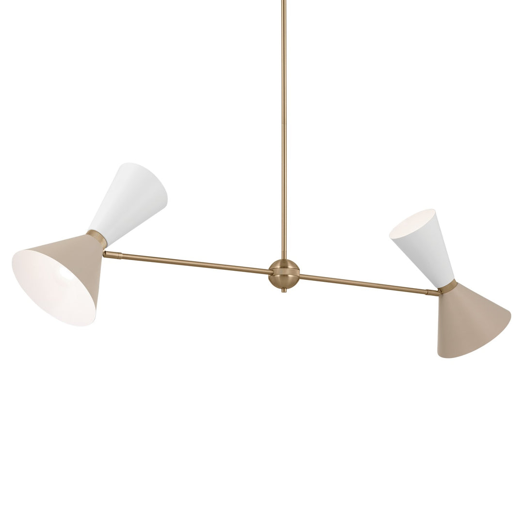 Kichler Canada - 52569CPZGRG - Four Light Linear Chandelier - Phix - Champagne Bronze