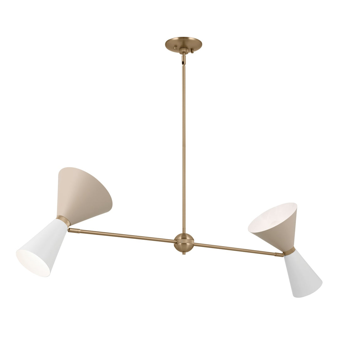 Kichler Canada - 52569CPZGRG - Four Light Linear Chandelier - Phix - Champagne Bronze