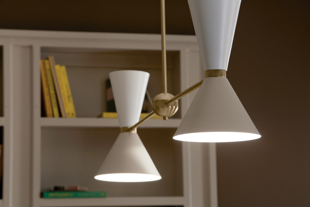 Kichler Canada - 52569CPZGRG - Four Light Linear Chandelier - Phix - Champagne Bronze