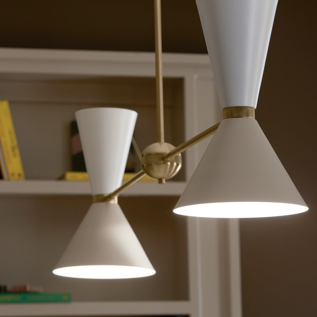 Kichler Canada - 52569CPZGRG - Four Light Linear Chandelier - Phix - Champagne Bronze