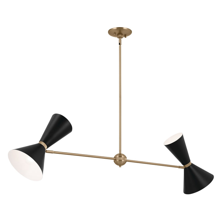 Kichler Canada - 52569CPZBK - Four Light Linear Chandelier - Phix - Champagne Bronze